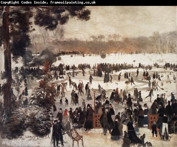 Pierre Renoir Skaters in the Bois de Boulogne